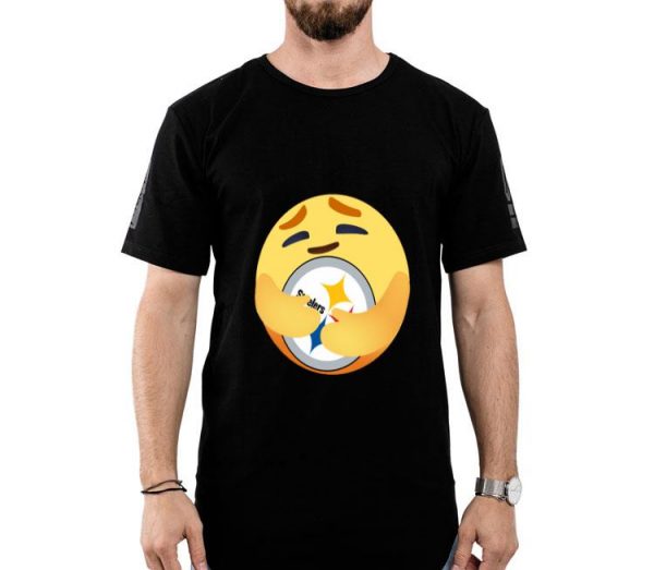 Love The Pittsburgh Steelers Love Hug Care Emoji NFL Shirt