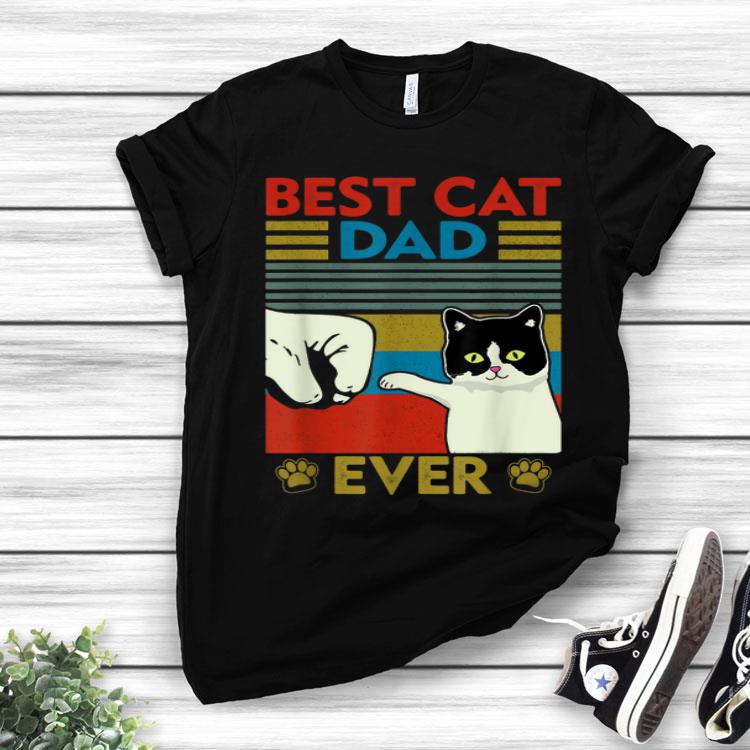 Best Cat Dad Ever Funny Cat Dad Fathers Day Vintage Shirt