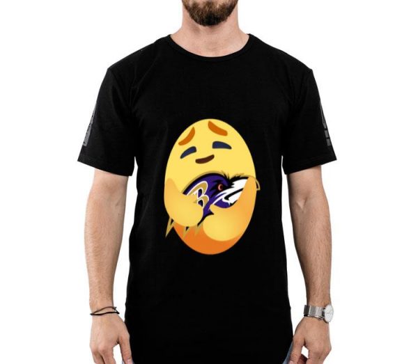 Love The Baltimore Ravens Love Hug Care Emoji NFL Shirt