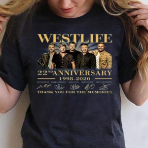Westlife 22nd Anniversary 1998-2020 Thank You For The Memories Signature Shirt