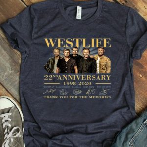 Westlife 22nd Anniversary 1998-2020 Thank You For The Memories Signature Shirt