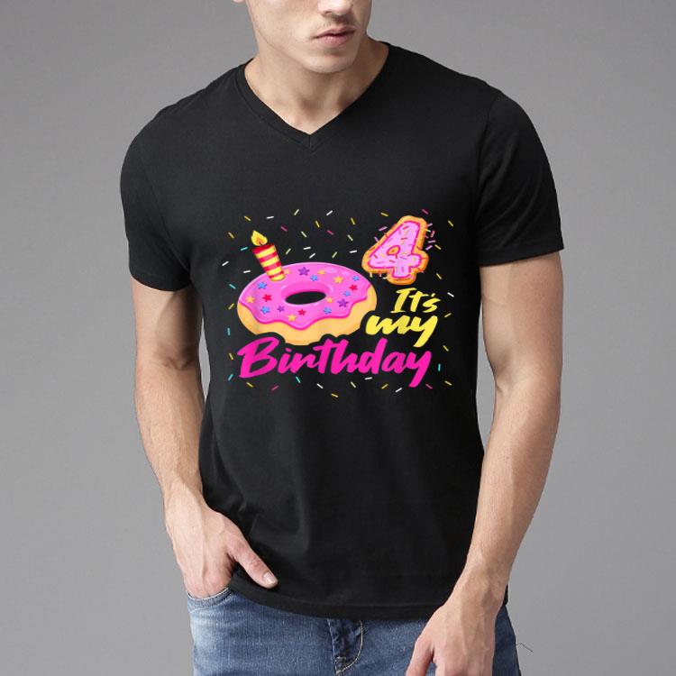 4th Birthday Girls Donut Sweet Party Donuts Matching Shirt