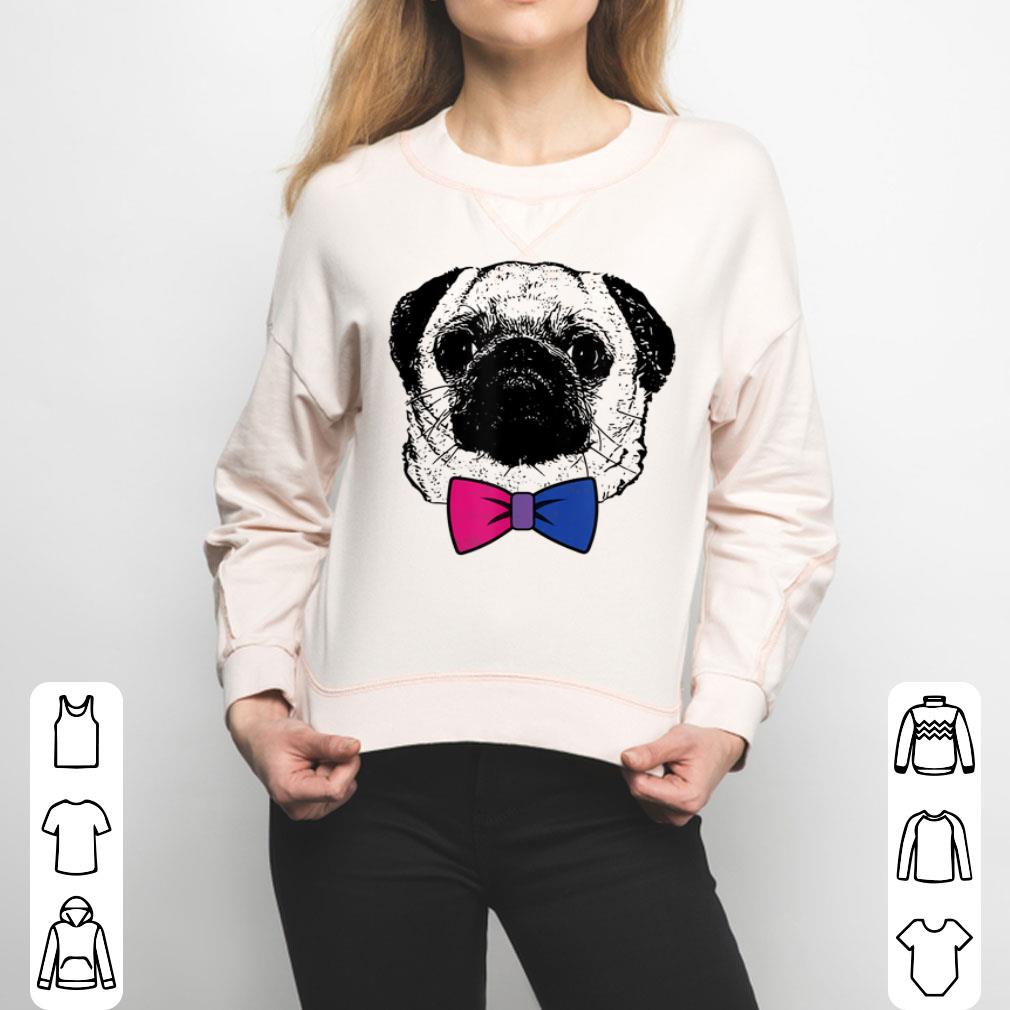 Bisexual Pride Pug Dog LGBT Bow Tie Shirt