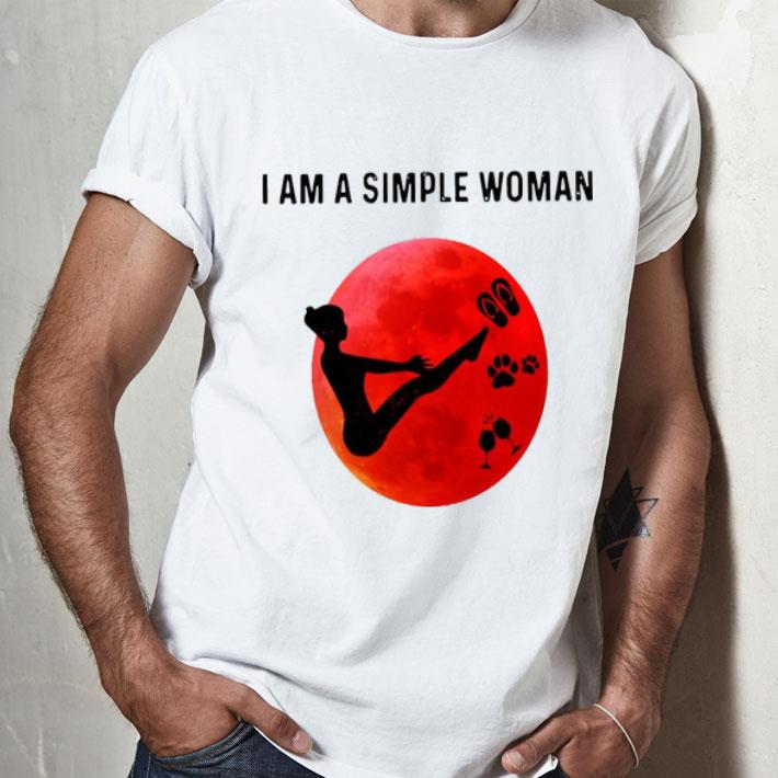 I Am A Simple Woman Pilates Blood Moon Shirt