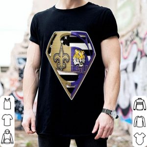Superman New Orleans Saints and LSU Tigers Shirt
