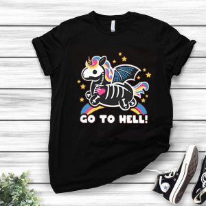 Skeleton Unicorn Go to Hell Shirt