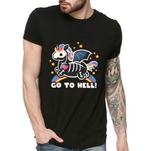 Skeleton Unicorn Go to Hell Shirt