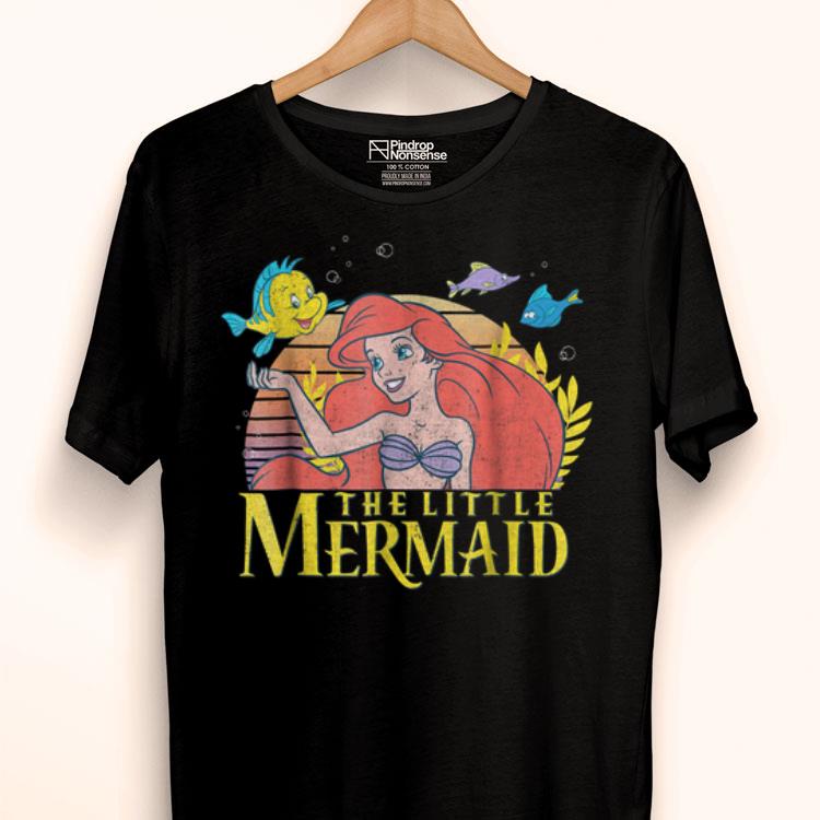 Disney Little Mermaid Ariel Flounder Logo Graphic Shirt