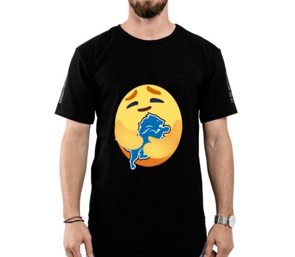 Love The Detroit Lions Love Hug Care Emoji NFL Shirt