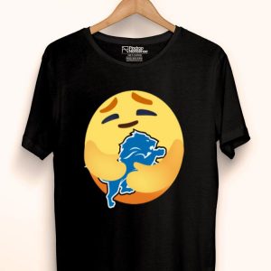 Love The Detroit Lions Love Hug Care Emoji NFL Shirt