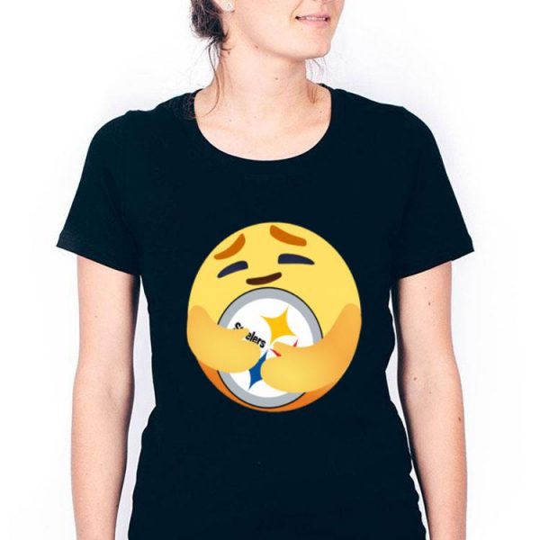 Love The Pittsburgh Steelers Love Hug Care Emoji NFL Shirt