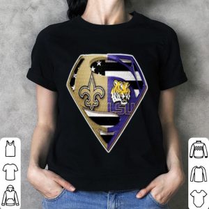 Superman New Orleans Saints and LSU Tigers Shirt