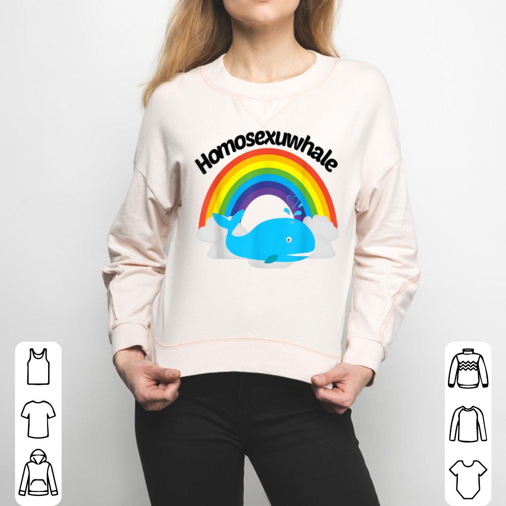 Homosexuwhale Gay Pride LGBT Rainbow Gift Present Shirt