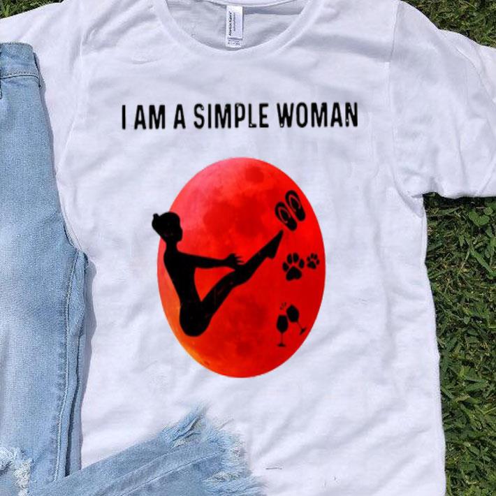 I Am A Simple Woman Pilates Blood Moon Shirt