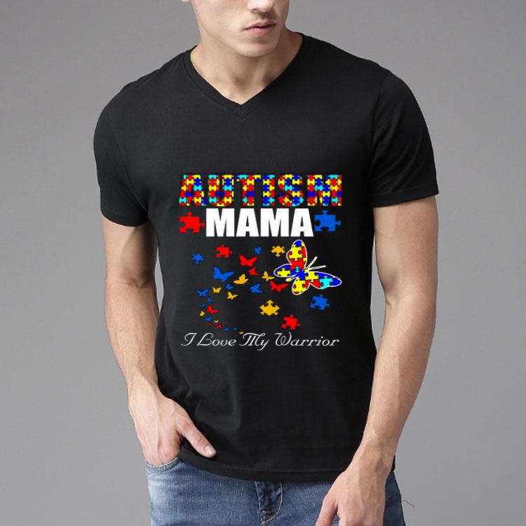 Butterfly Autism Awareness Mama Of A Warrior Gift Shirt