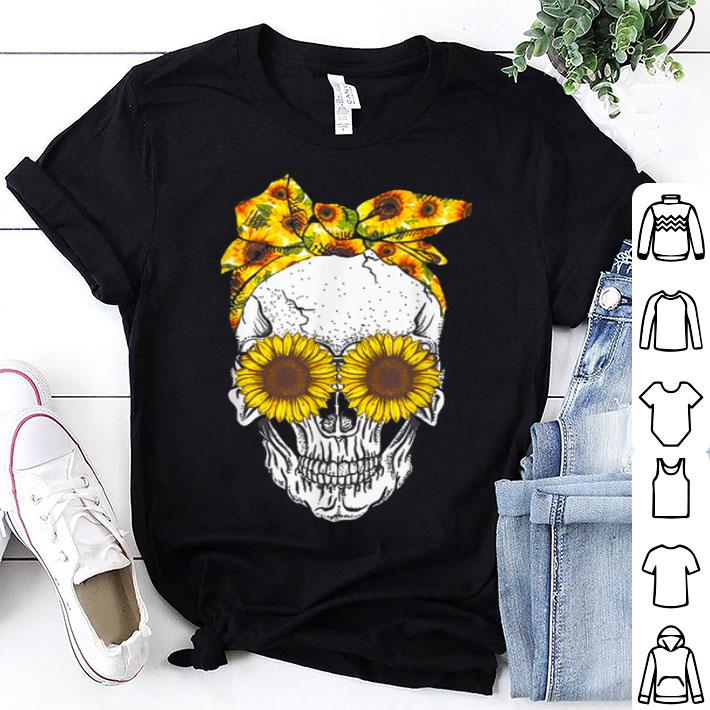Skull Sunflower Floral Flowers So Cute Shirt