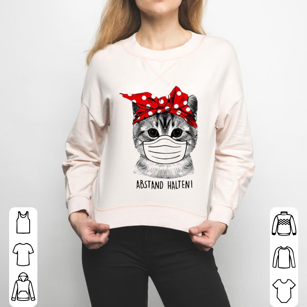 Abstand Halten Cat Face Mask Shirt