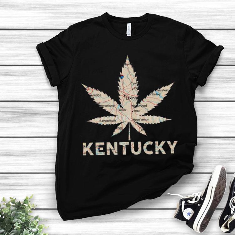 Weed Map Kentucky Cannabis Shirt