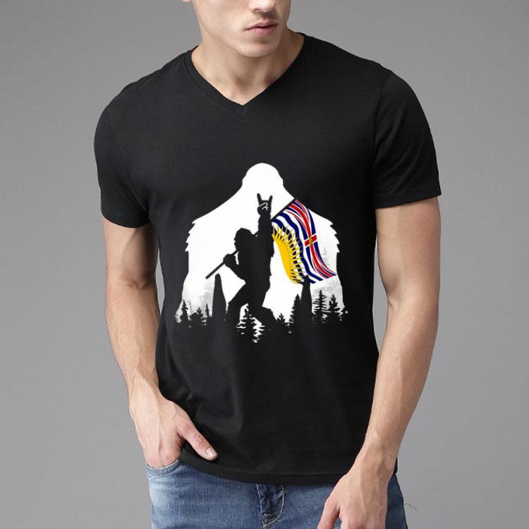 Bigfoot British Columbia Flag In The Forest.png Shirt