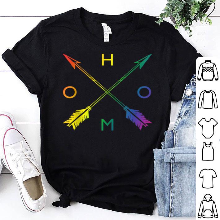 Homo Gay Pride Arrows LGBT Rainbow Shirt