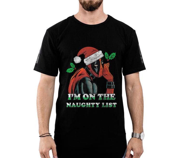 Marvel Deadpool Santa Secret Naughty List Christmas Shirt