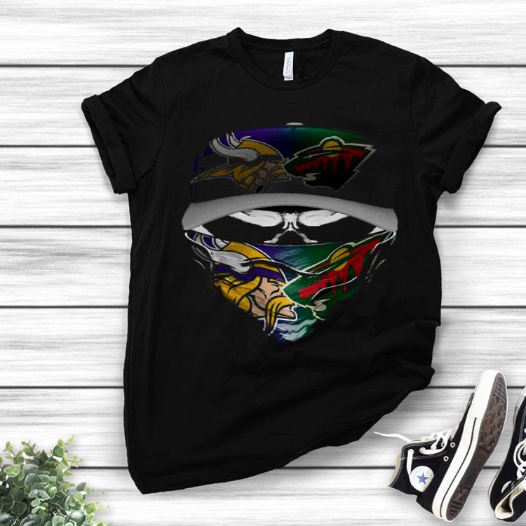 Minnesota Vikings And Wild Skull Hat Face Mask.png Shirt
