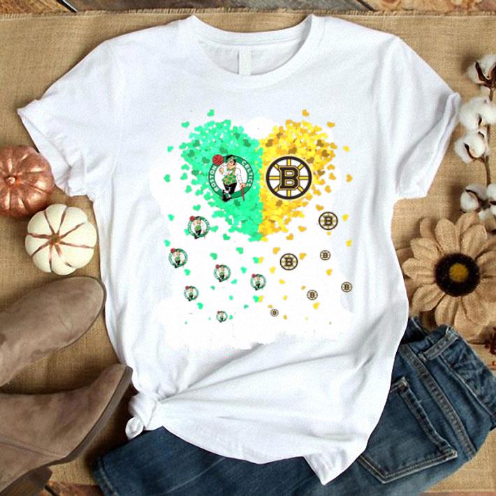 Boston Celtics And Boston Bruins Hearts Shirt