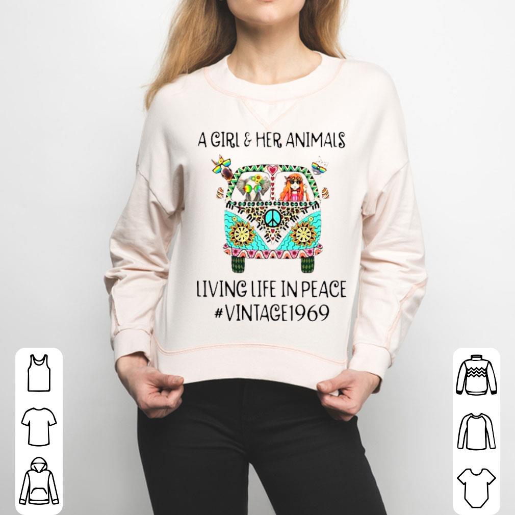 A Girl And Her Animals Living Life In Peace 1969 Vintage Shirt