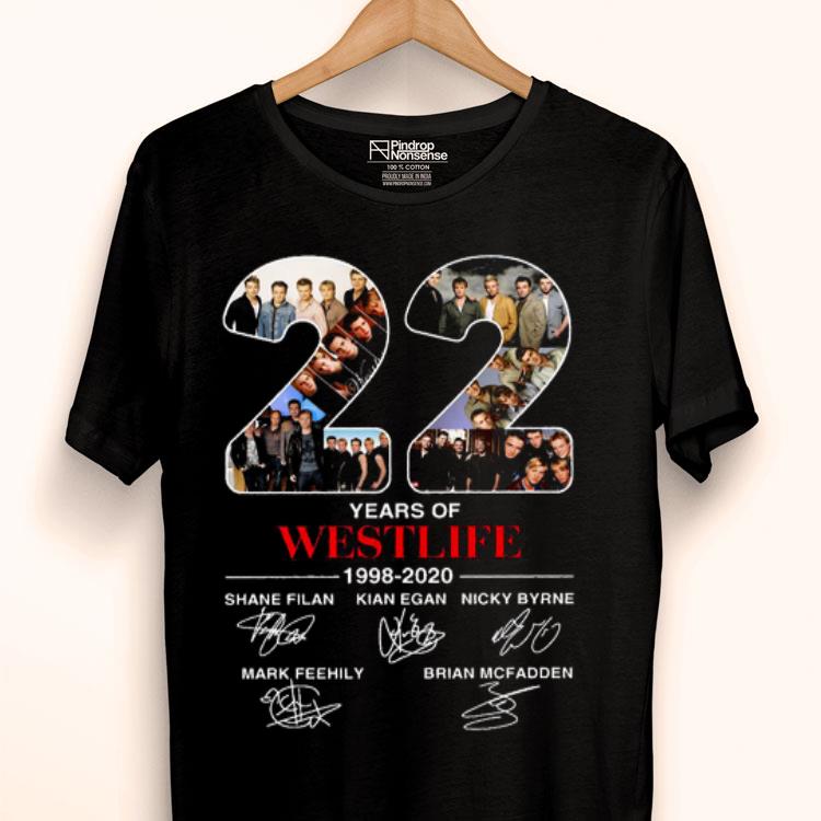 22 Years Of Westlife 1998 2020 Signatures Shirt