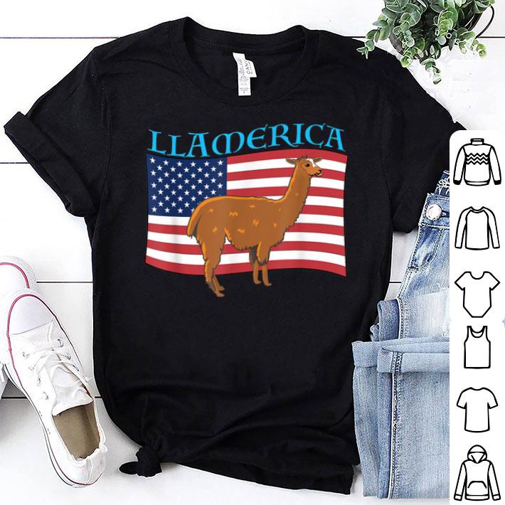 Llama American Flag 4th Of July Shirt