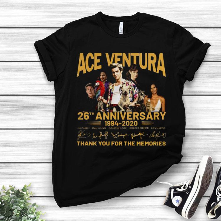 Ace Venture 26th Anniversary 1994 2020 Thank You For The Memories Signatures Shirt
