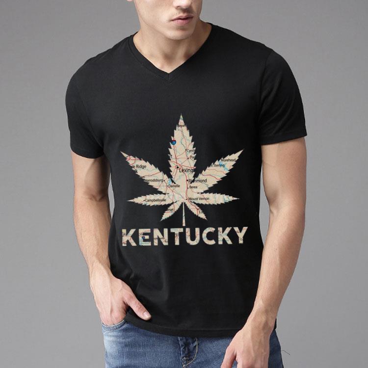 Weed Map Kentucky Cannabis Shirt