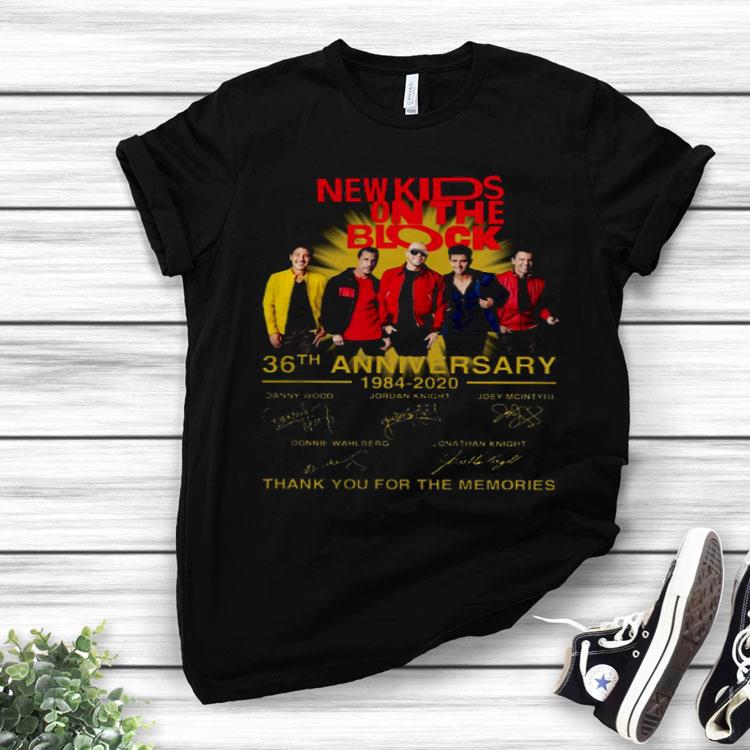 New Kids On The Block 36th Anniversary Thank You For The Memories Signatures.png Shirt