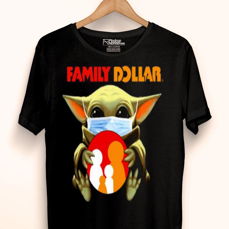 Baby Yoda Face Mask Hug Family Dollar Shirt