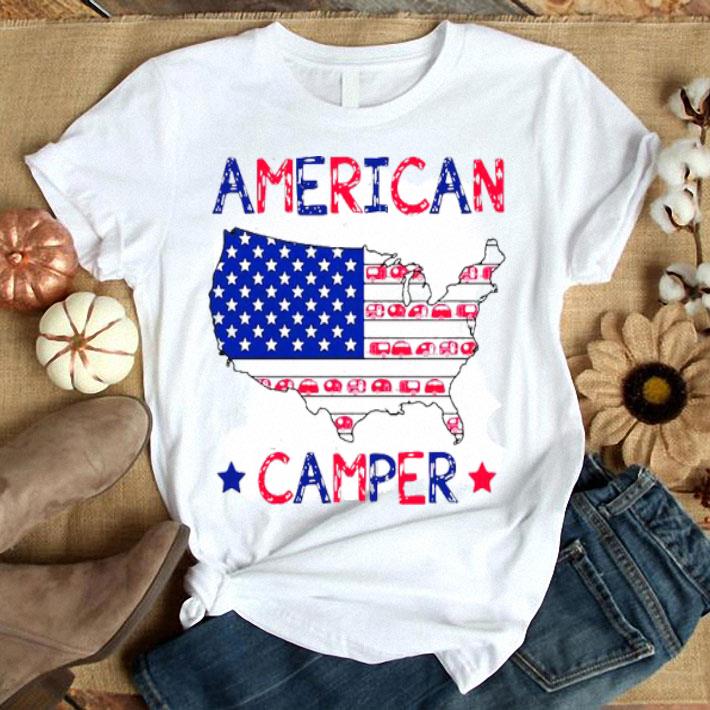 4th Of July American Camper Independence Day Shirt