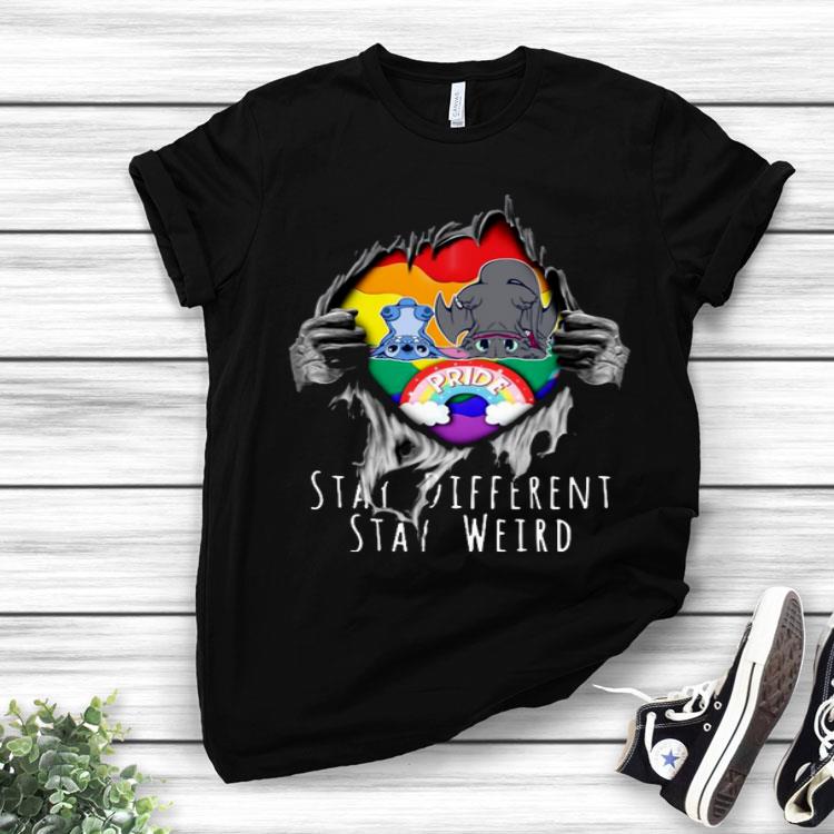 Blood Inside Me Night Fury And Stitch Stay Different Stay Weird Shirt