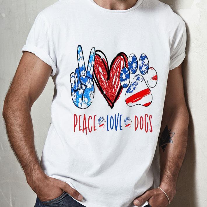 4th Of July Peace Love Dogs Shirt