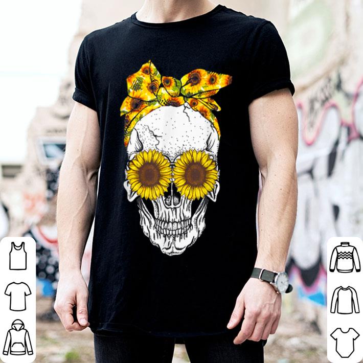 Skull Sunflower Floral Flowers So Cute Shirt