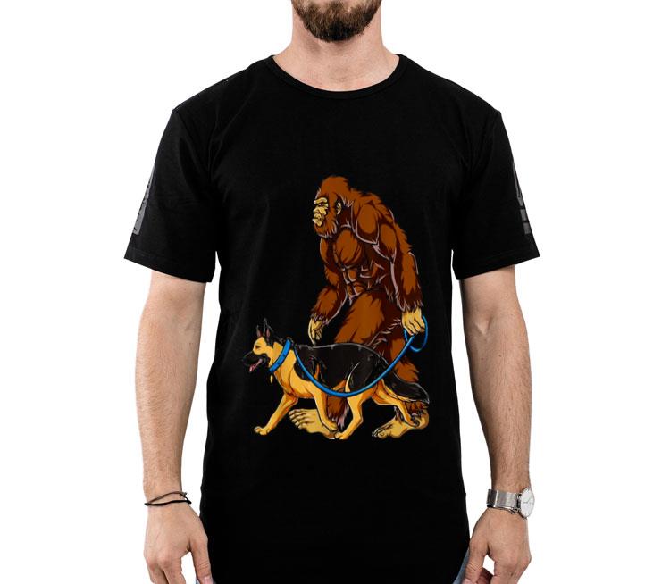 Bigfoot Dog Walk German Shepherd Shirt