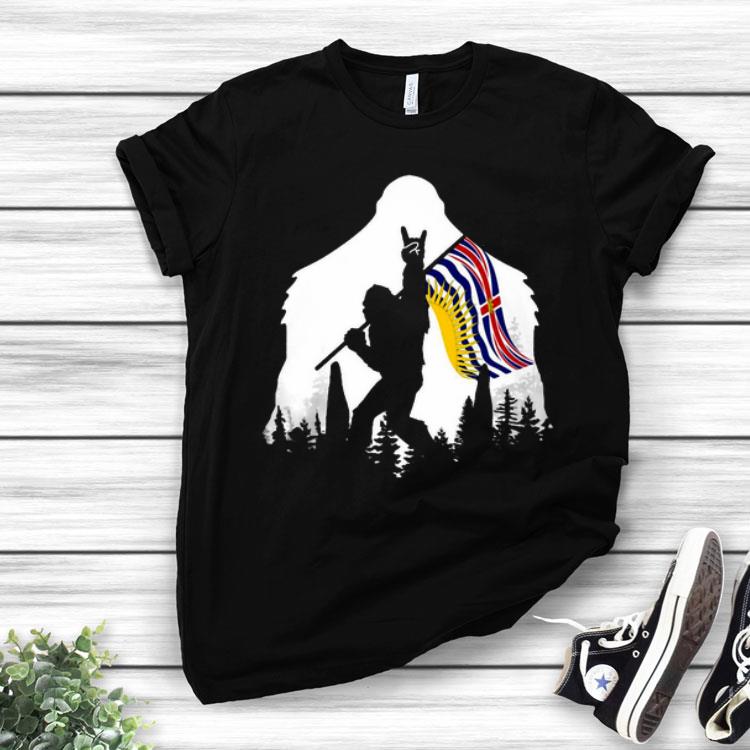Bigfoot British Columbia Flag In The Forest.png Shirt