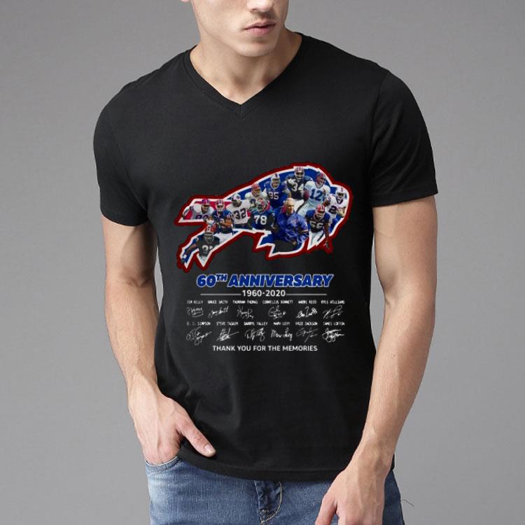 Buffalo Bills 60th Anniversary 1960 2020 Thank You For The Memories Signature Shirt