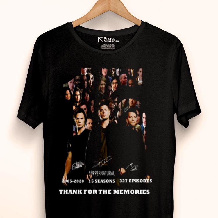 15 Supernatural 2005 2020 15 Seasons 327 Episodes Thank For The Memories Shirt