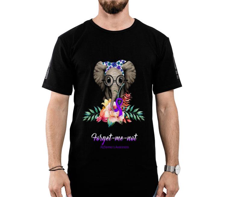 Elephant Bow Lovely Forget Me Not Alzheimers Awareness Shirt