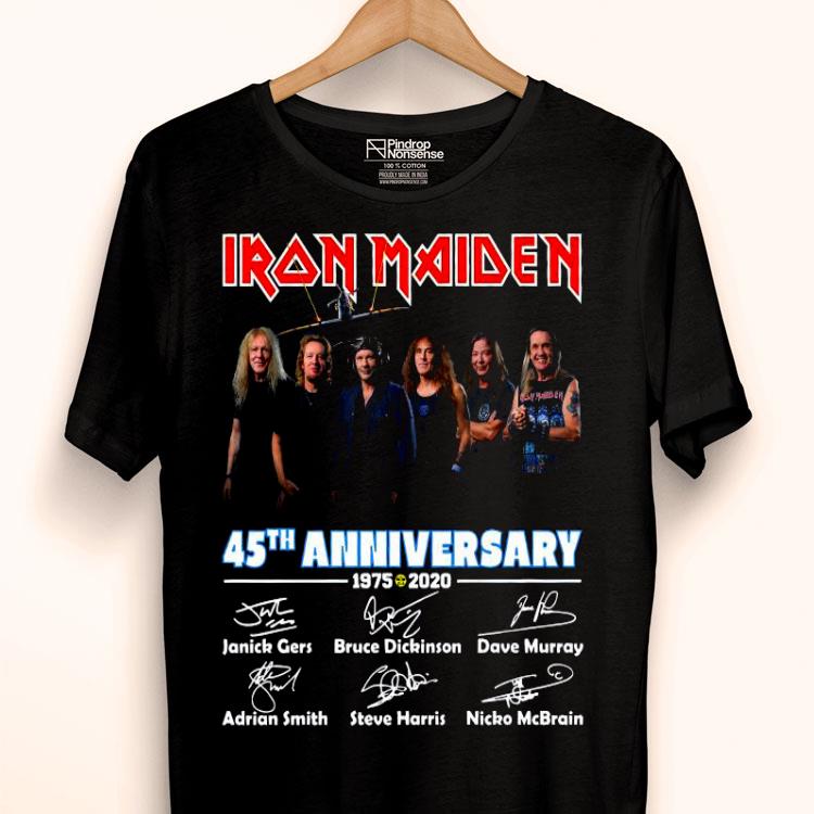 Iron Maiden 45th Anniversary 1975 2020 Signatures Shirt