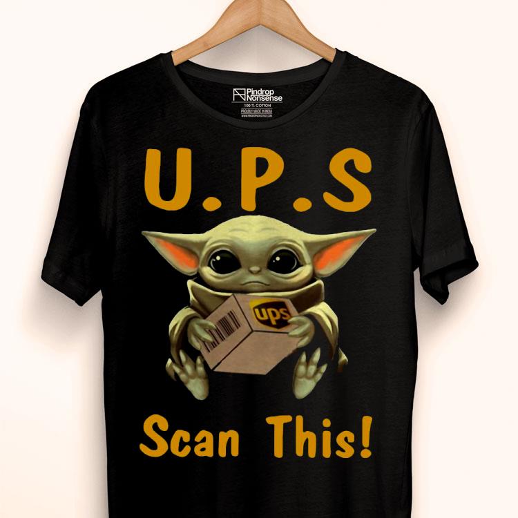 Baby Yoda Hug UPS Scan This Shirt