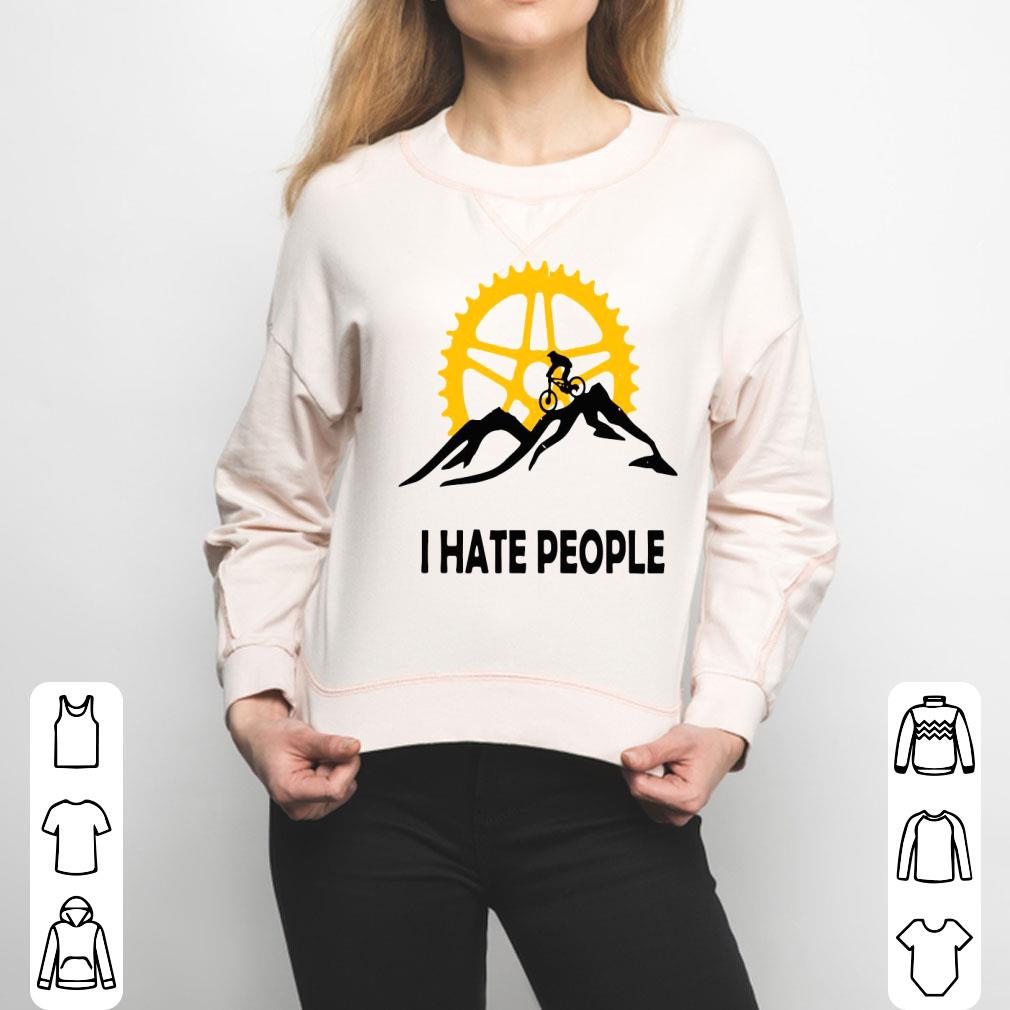 Cycling I Hate People Mountain Biking Shirt
