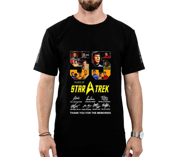 55 Years Of Star Trek Signature Thank You For The Memories Shirt