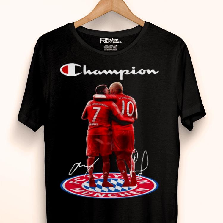 Franck Ribery And Arjen Robben Champion Bayern Munich Signature Shirt