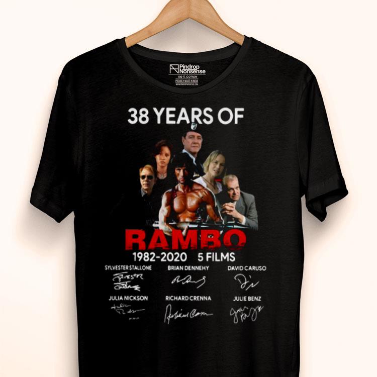 38 Years Ò Rambo 1982-2020 5 Films Signature Shirt