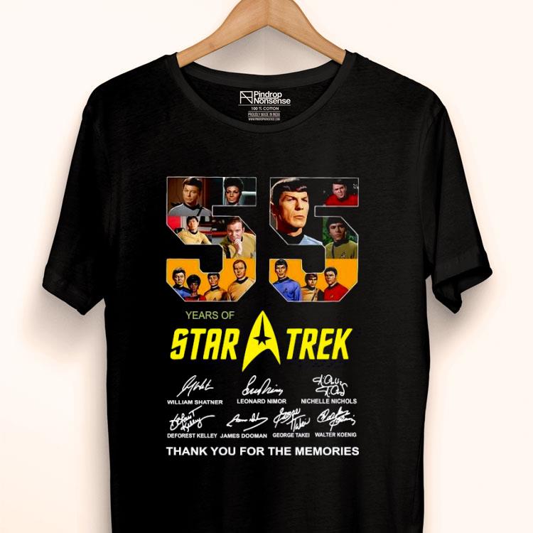 55 Years Of Star Trek Signature Thank You For The Memories Shirt